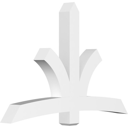 Ekena Millwork Davenport Architectural Grade PVC Gable Bracket, 72"W x 48"H x 6"D x 6"F, 16/12 Pitch GBP072X48X0606DAV00